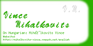 vince mihalkovits business card